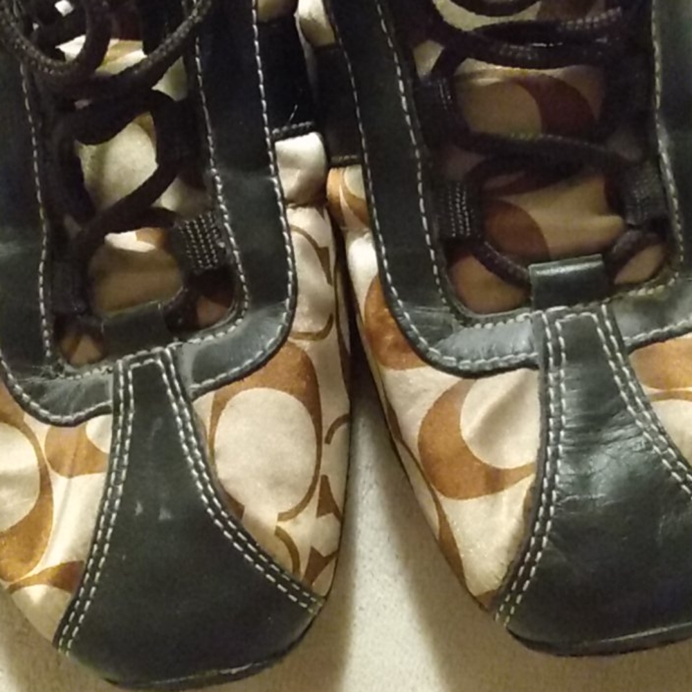 Coach satin lace up sneakers - Picture 9 of 10
